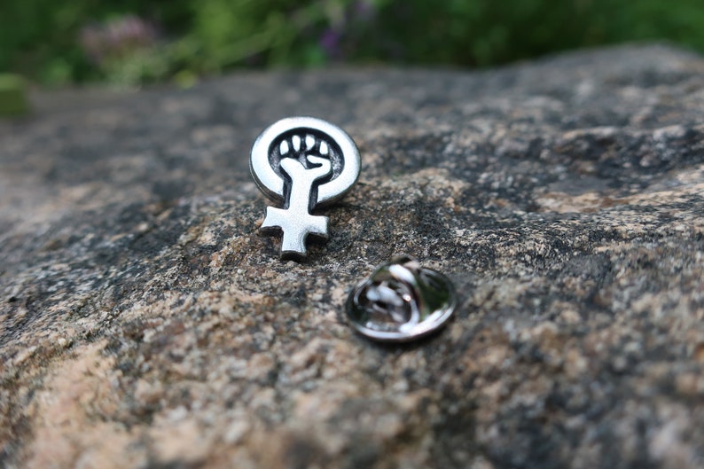 Feminist Power Lapel Pin CC640 Votes for Women, Votes, Feminist, Women's Rights, MeToo, TimesUp, and Women's Equality Pins image 6