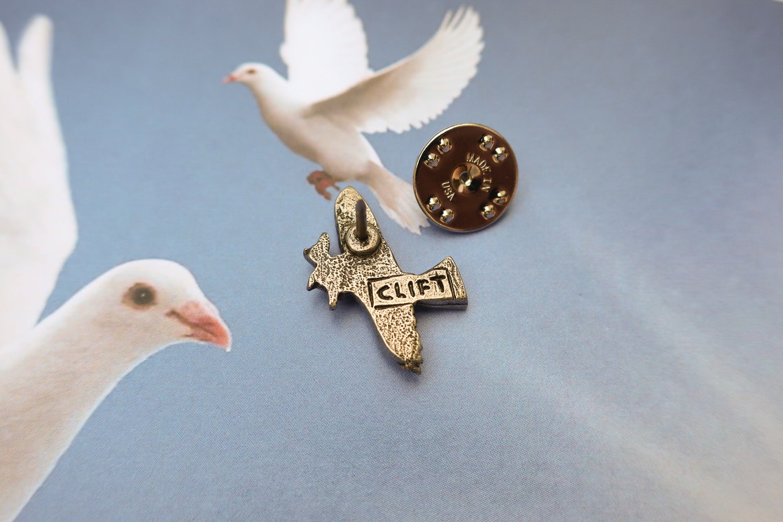 Dove Lapel Pin CC424 Dove Pigeon Wedding and Bird Pins Etsy