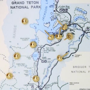Bullet Point Map Pins- Set von 10- Silber oder Gold Finish- MP115- Karte Deine Reisen mit unseren Bullet Point Map Pins