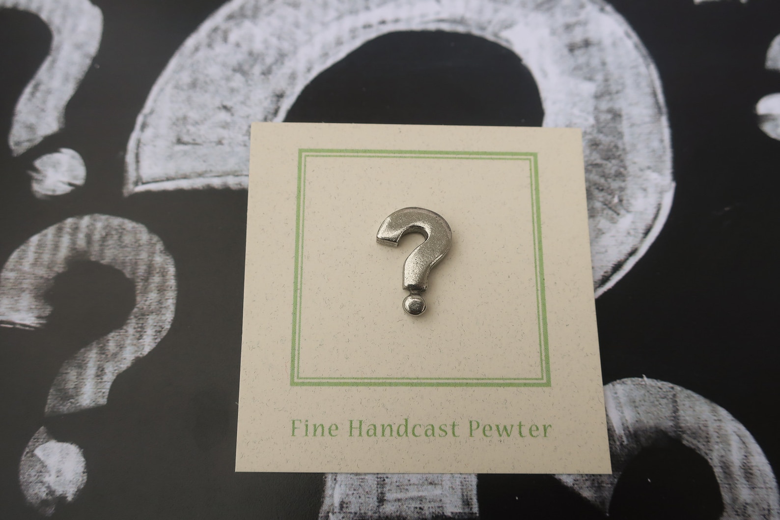 Question Mark Pewter Lapel Pin CC647 Question Punctuation Etsy