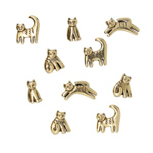 Cat Pushpins PN101 Home Office-Gifts for Cat Lovers Cat Decor Gold