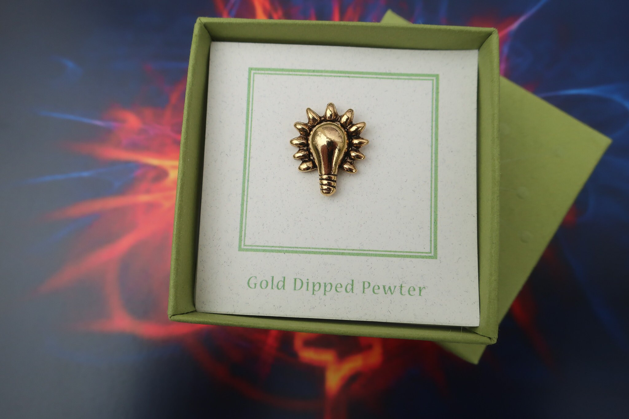 Embossed Pin Light Gold Lightbulb Lapel Pin- CC164G- Light Bulb, Electric, Electricity ...