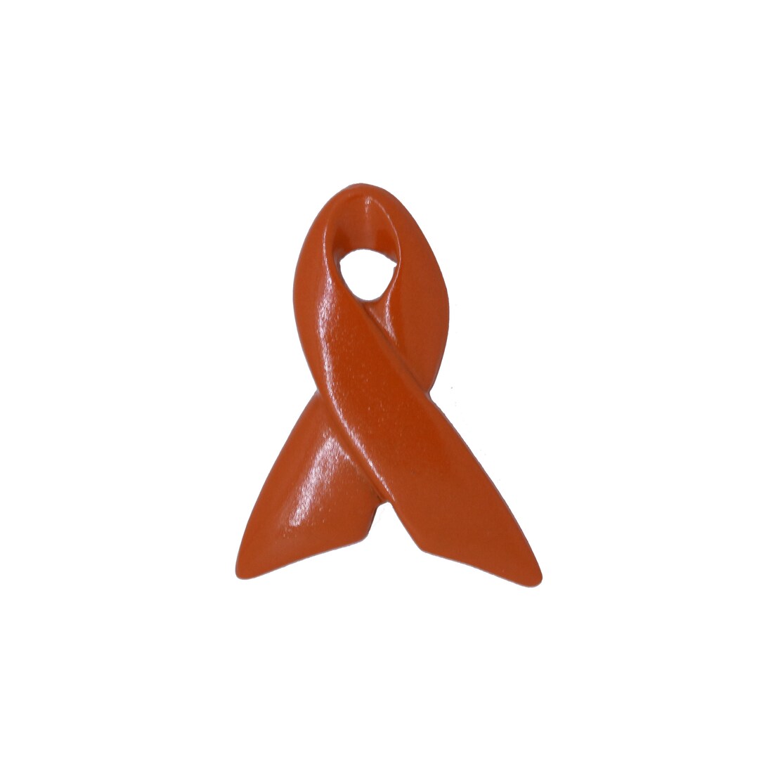 Orange Ribbon Pin- Awareness for Multiple Sclerosis, Cultural Diversity ...
