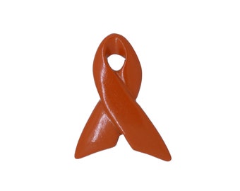 Alfinete de fita laranja - Conscientização sobre esclerose múltipla, diversidade cultural, fome, câncer renal, leucemia, câncer de pele e segurança na zona de trabalho