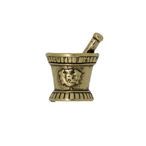Gold Mortar and Pestle Lapel Pin- CC455G- Pharmacy, Laboratory, and Kitchen Pins for Pharmacists, Lab Technicians, and Culinary Careers