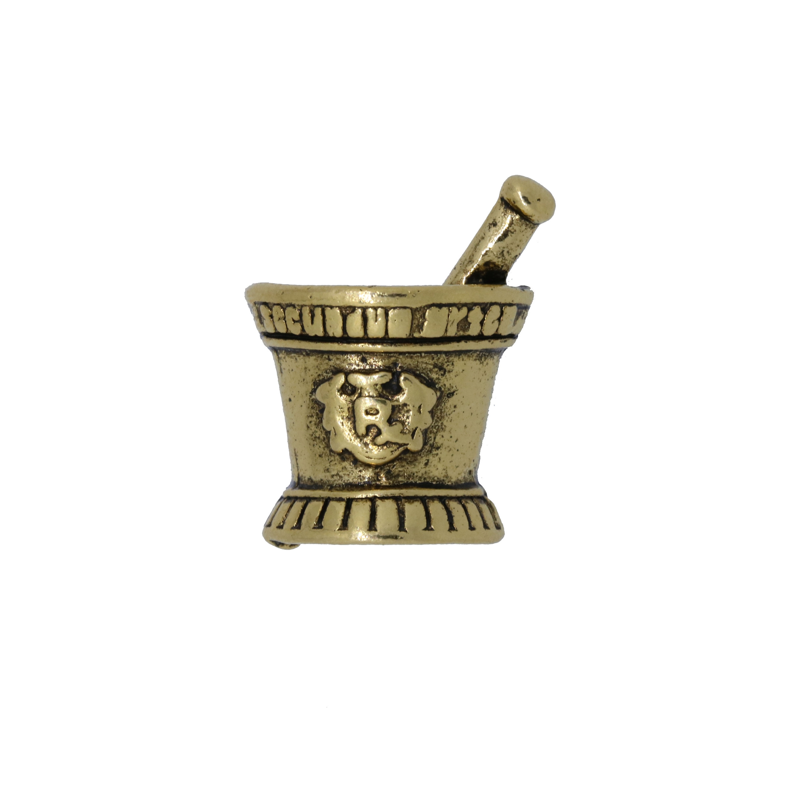 Gold Mortar and Pestle Lapel Pin- CC455G- Pharmacy, Laboratory, and Kitchen Pins for Pharmacists, Lab Technicians, and Culinary Careers