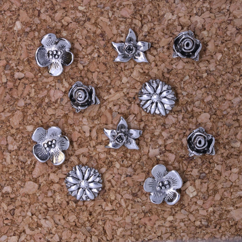 Flower Pushpins PN134 Home Office, Gardening and Floral Gifts and Decor for Corkboards image 1
