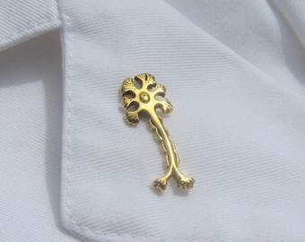 Gold Neuron Lapel Pin- CC392G- Medical and Neurology Pins for Hospitals, Doctors, and Nurses