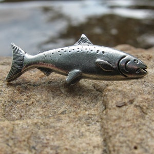 Salmon Lapel Pin - CC126- Fish and Fishing Pins and Gifts- Freshwater Fish, Saltwater Fish, and Game Fish for Fishing Enthusiasts