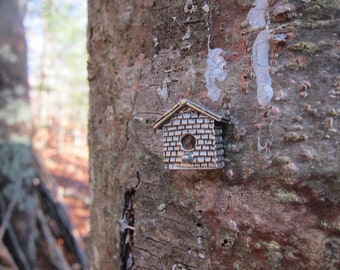 Birdhouse Lapel Pin - CC217- Birdhouse, Bird, Bird Watching, and Wildlife Pins