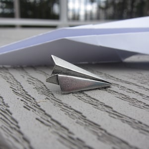 Paper Airplane Lapel Pin- CC634- Paper Plane, Aeroplane, Glider, Dart, and Aerodynamic Pins