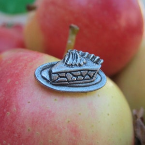 Piece of Pie Lapel Pin- CC549- Pie Pins- Baking Gifts- Apple Pie