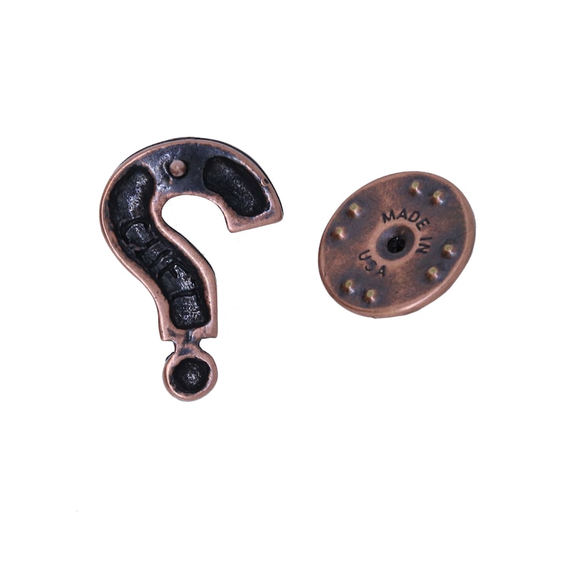 Question Mark Copper Dipped Pewter Lapel Pin CC647C Etsy