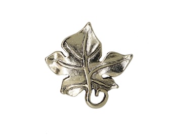 Gold Ivy Lapel Pin- CC741G-Hand Cast Pewter Botanical and Plant Accessories