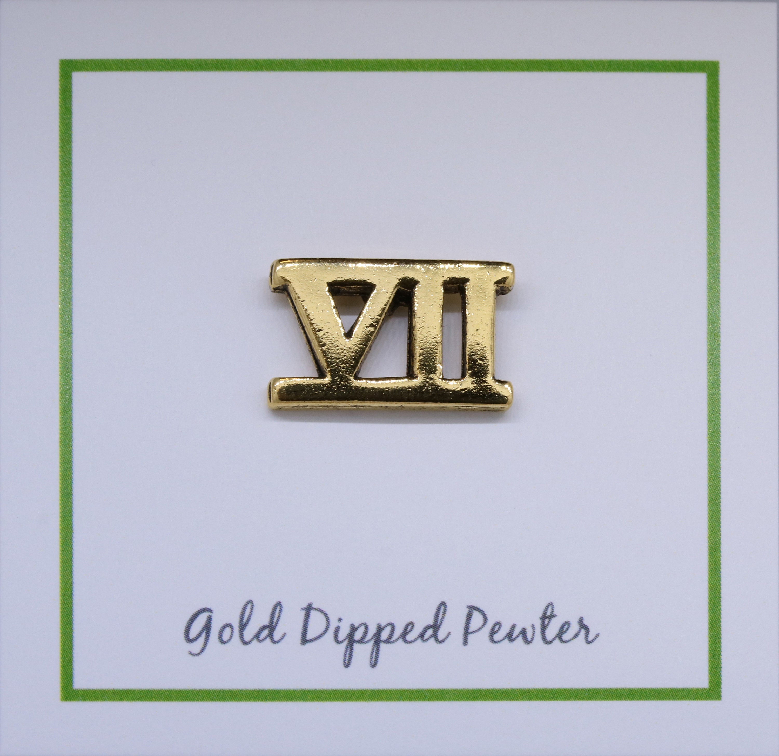 IV Gold Dipped Pewter Lapel Pin Cc609g-iv-roman Numerals 4 