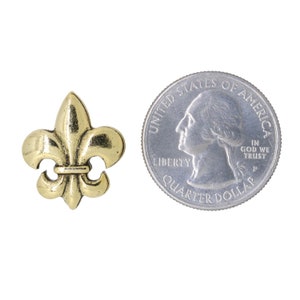 Gold Fleur de Lis Lapel Pin CC257G Fleur de Lis, Saints, Lily Flower, and New Orleans Pins image 3