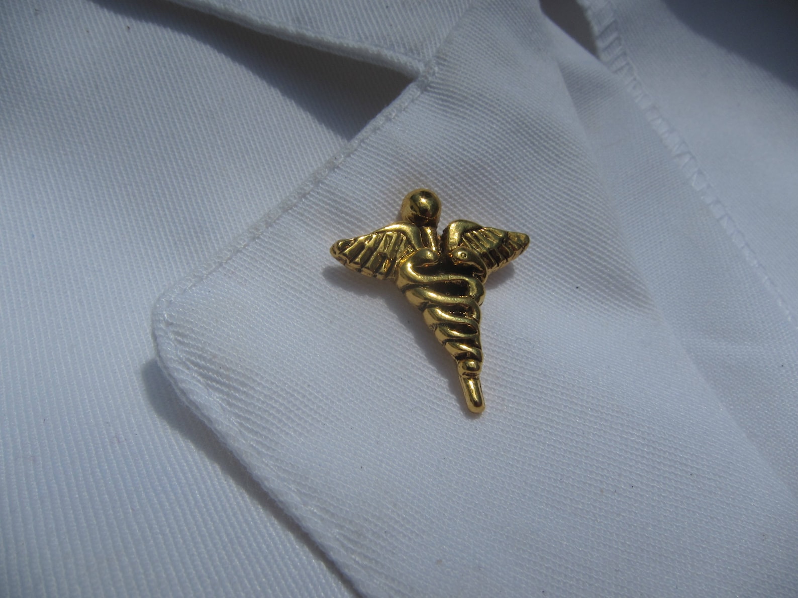 Gold Caduceus Lapel Pin CC599G Pharmacy Medicine Hospital Etsy