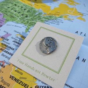 The Americas Lapel Pin CC289 World, Globe, North America, South America, America, Earth Pins image 5