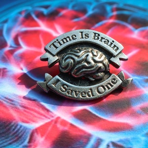 Time is Brain- Stroke Awareness Medical Lapel Pin- CUS628- Stroke, Brain, Neurology, and Medical Lapel Pins