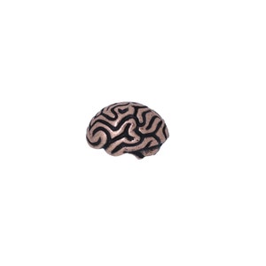 Copper Brain Lapel Pin CC157C Neurology and Medical Pins for Doctors and Nurses Hospital and Anatomy Pins image 2