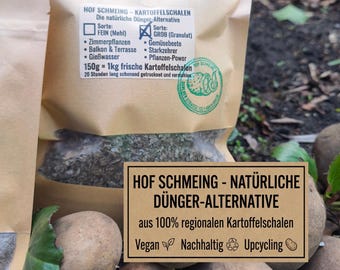 Natuurlijk kalium voor planten | Aardappelschilgranulaat 150 g | Plantenvoeding voor groenten en balkon | Duurzaam | Tuin