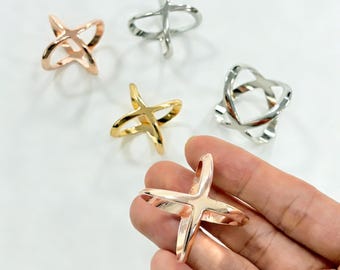 Anillo minimalista para bufanda en oro, plata y oro rosa, 2 tamaños. Cierre para bufanda para mujer.