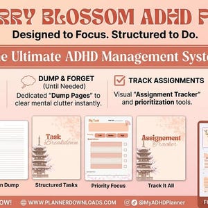 Agenda digitale per ADHD / Concentrazione, produttività, suddivisione delle attività (PDF stampabile)