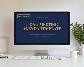 1-on-1 Meeting Template for Managers — Printable Agenda, 50 Questions & Feedback Framework PDF