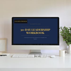 30-Day Leadership Workbook for Managers – Self-Paced Coaching Program (PDF Download)