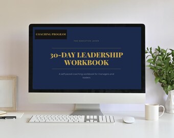 30-Day Leadership Workbook for Managers – Self-Paced Coaching Program (PDF Download)