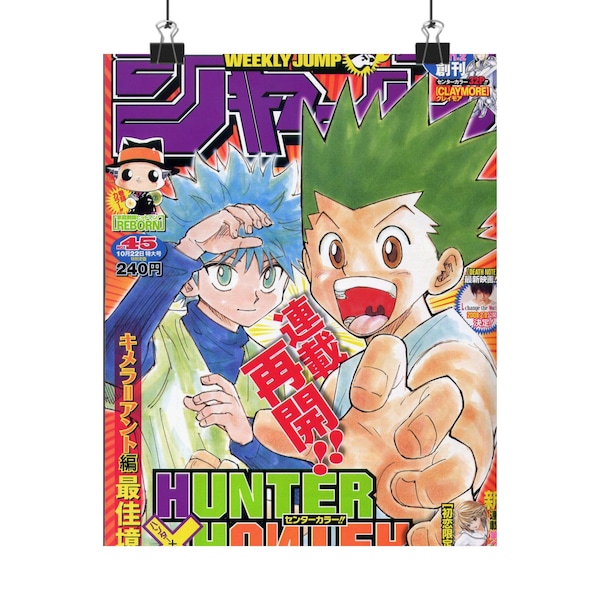Póster de la portada del manga Hunter x Hunter / Arte de pared de anime, impresión mate