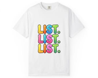 Funny Reseller T-Shirt | "List" Bubble Graphic Tee