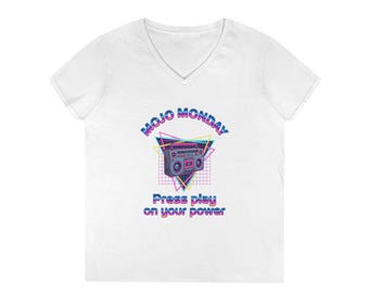 Mojo Monday Retro 80s Boombox Dance Party T-Shirt | V-Neck