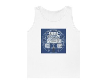 Shipping Superhero Cartoon Graphic Tank Top | Reseller Shipping Humor