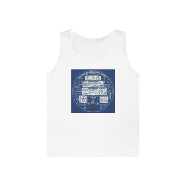 Shipping Superhero Cartoon Graphic Tank Top | Reseller Shipping Humor