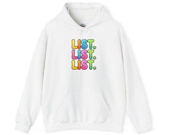 Reseller Hoodie | Funny "List List" Bubble Bright Pullover