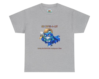 Sir Tapes-a-Lot Superhero Tee | Shipping Department Mascot Illustration