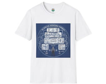 Reseller AI Operations Blueprint T-Shirt Tech Diagram Graphic Tee | Reseller Humor