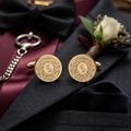 Personalized Wedding Cufflinks, Custom Initials Date Monogram Engraved, Groom Groomsmen Gift