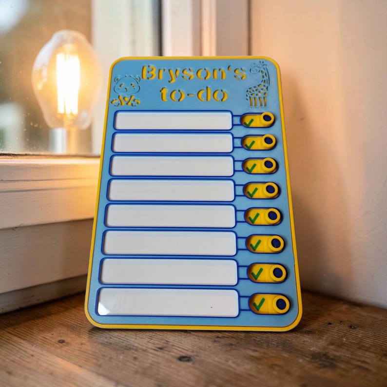 Personalized Kids Routine Chart, Magnetic Dry-erase Daily Tasks Board ...
