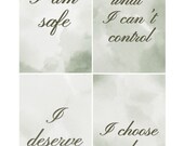 16 Affirmation Cards Printable PDF, Positive Affirmations for Self Love & Confidence, Mindfulness Cards, Self Care Motivation Deck, Download