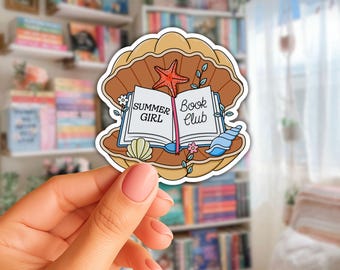 Summer Girl Book Club Handmade Sticker | 2.5” Summer Bookstagram Balletcore Girlie Kindle Stickers