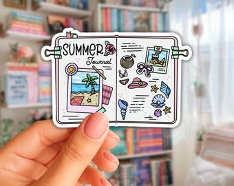 Pegatinas hechas a mano para diario de verano / Pegatinas de 6,35 cm para lectura y escritura, estilo femenino, para Booktube, con cita de seguimiento.