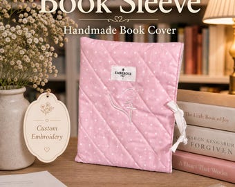 Funda acolchada para libros, protector de cubierta de algodón, bolsa de tela para libros