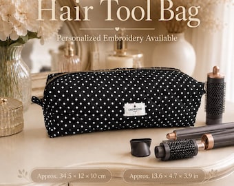 Bolsa organizadora acolchada para herramientas de peluquería, estuche de viaje de algodón, para guardar rizadores.