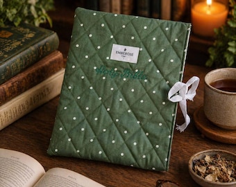 Funda de tela hecha a mano con lazos para libros: Funda protectora para Kindle - algodón - Funda para Biblia