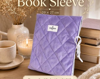 Funda de tela hecha a mano con lazos para libros, 20 x 27 cm: Funda protectora para Kindle - algodón - Funda para Biblia