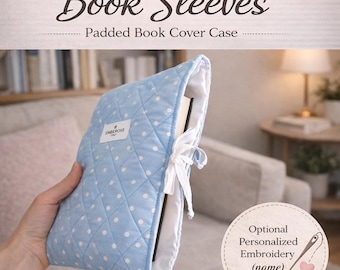 Funda de tela hecha a mano con lazos para libros: Funda protectora para Kindle - algodón - Funda para Biblia