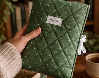Funda de tela hecha a mano con lazos para libros: Funda protectora para Kindle - algodón - Funda para Biblia