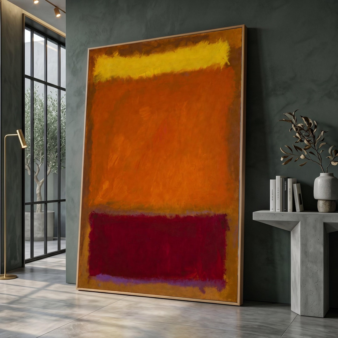 Mark Rothko Orange Red Abstract Canvas Art 1958 No.31 Minimalist Color ...